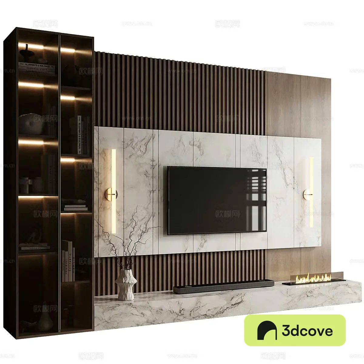 Modern TV background wall