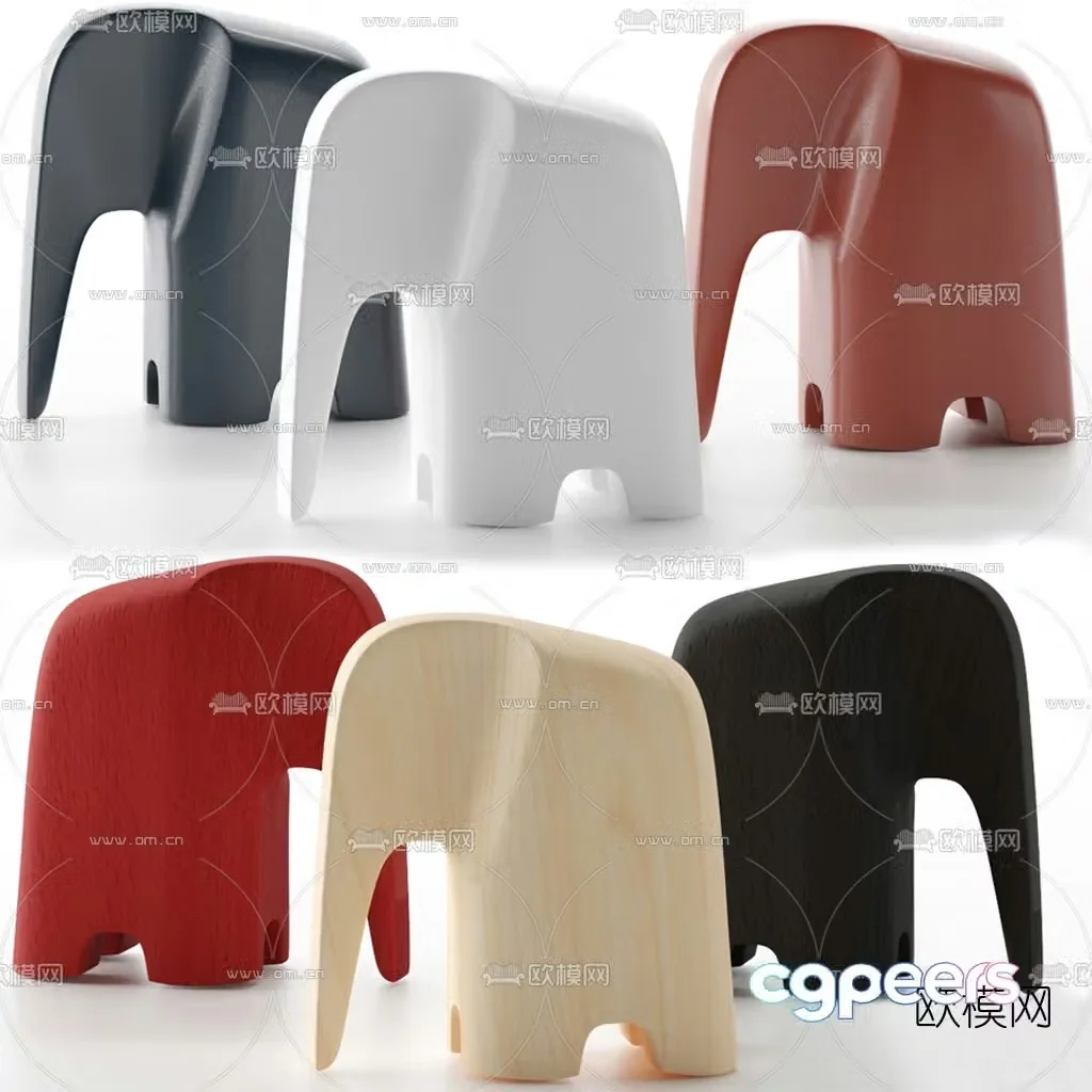 Nordic children’s elephant toy ornament 3D model