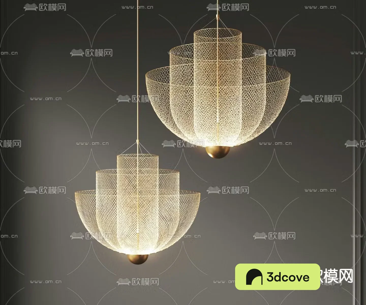 Grid chandelier decorative lamp