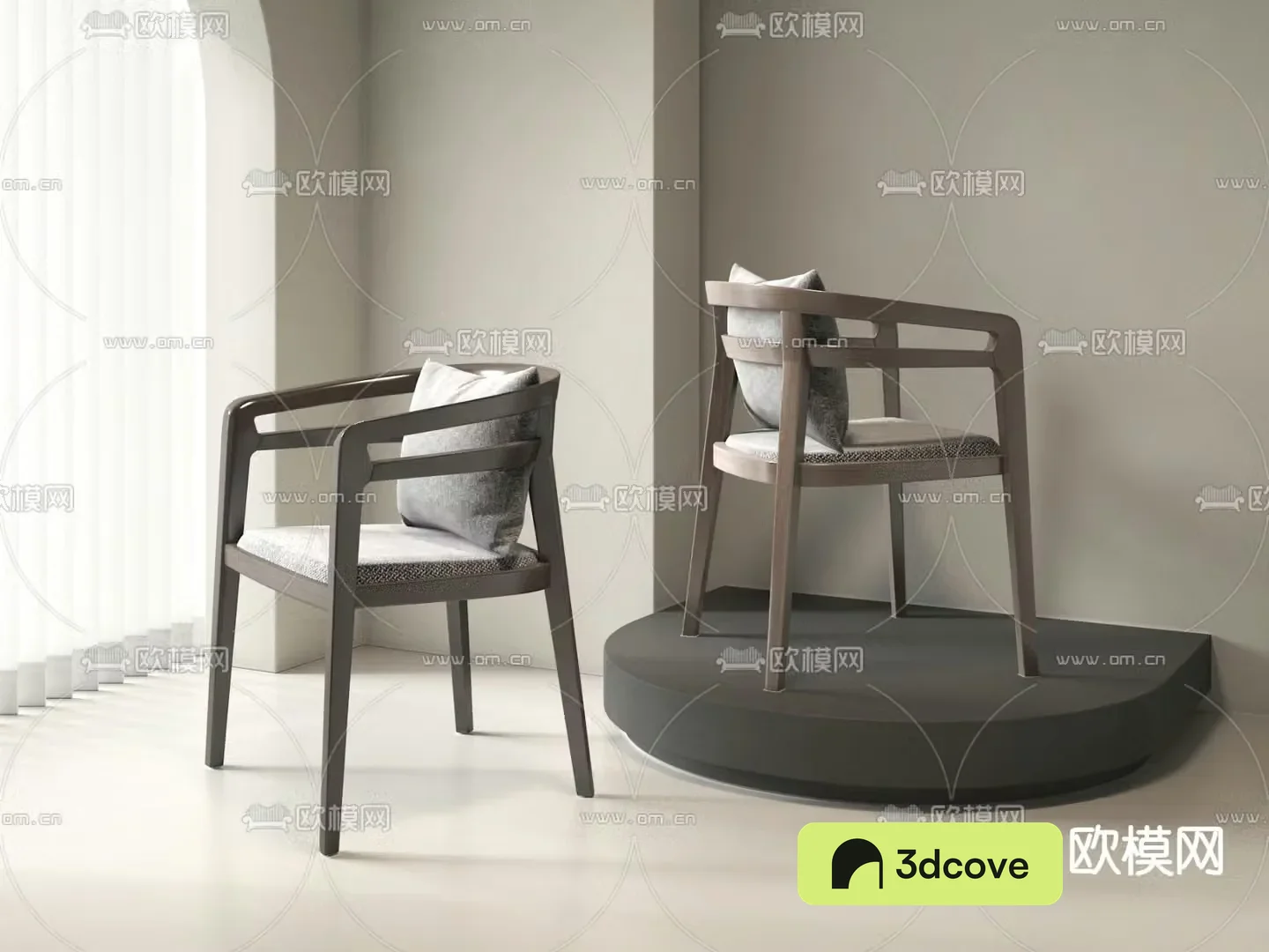 New Chinese style single chair dining chair