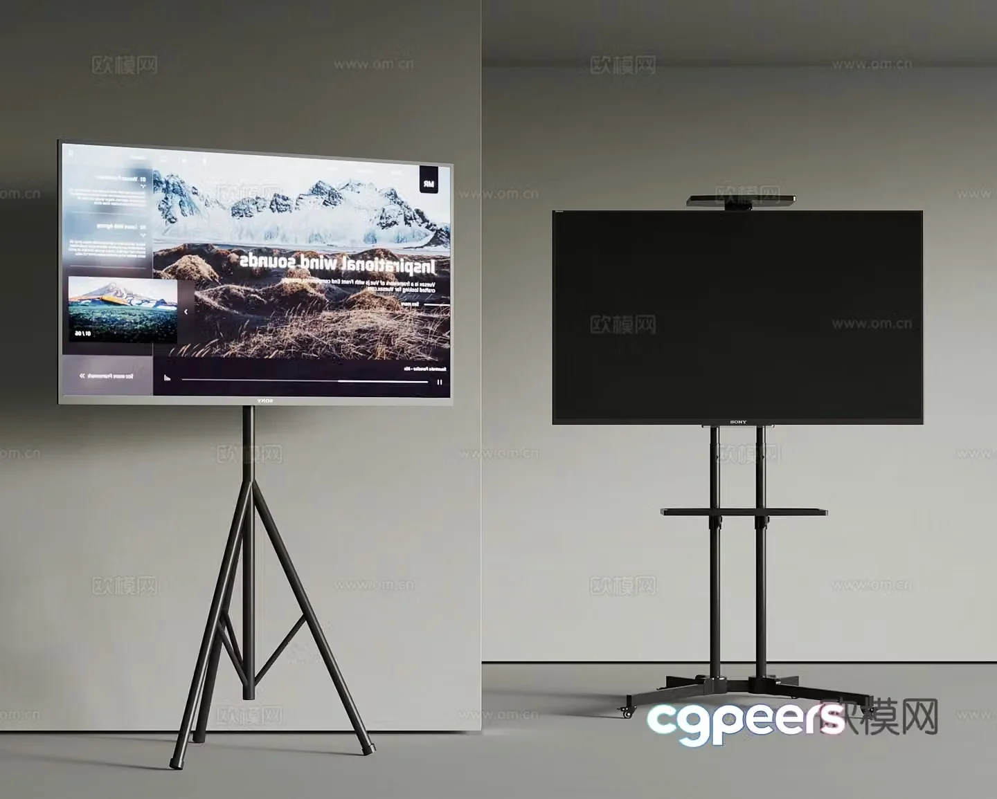 Modern TV stand Mobile TV 3d model