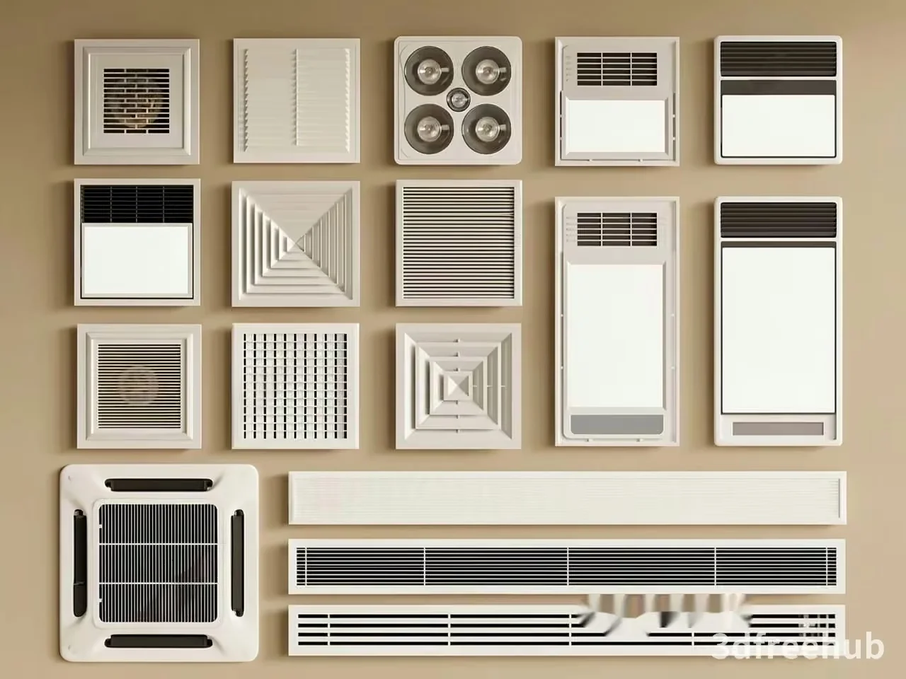 Ventilation Systems 3D Model – 20604 – VRAY Render