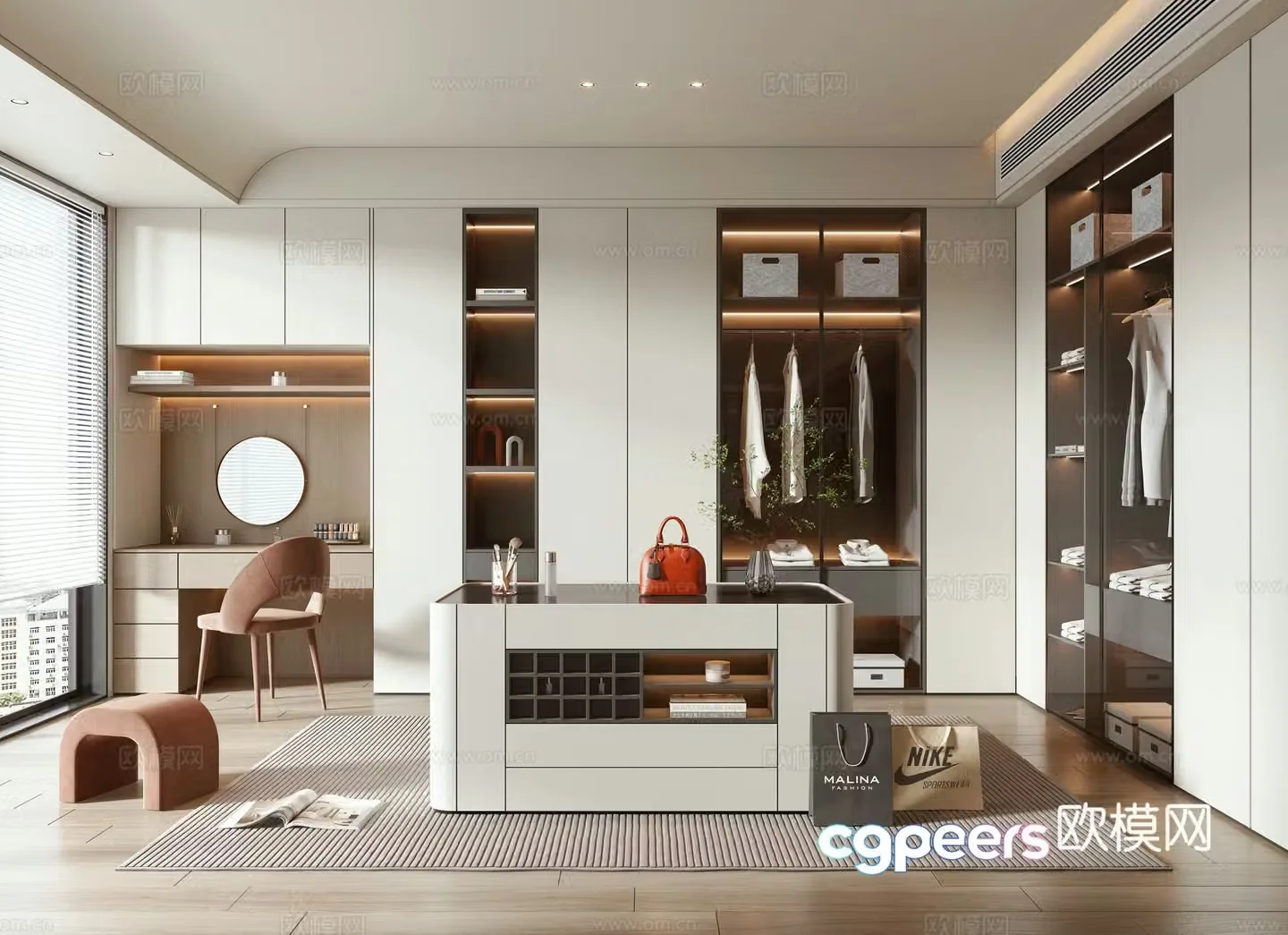 Modern cloakroom 3d model