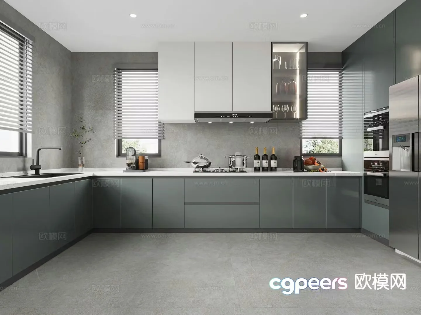 Modern kitchen 3d model