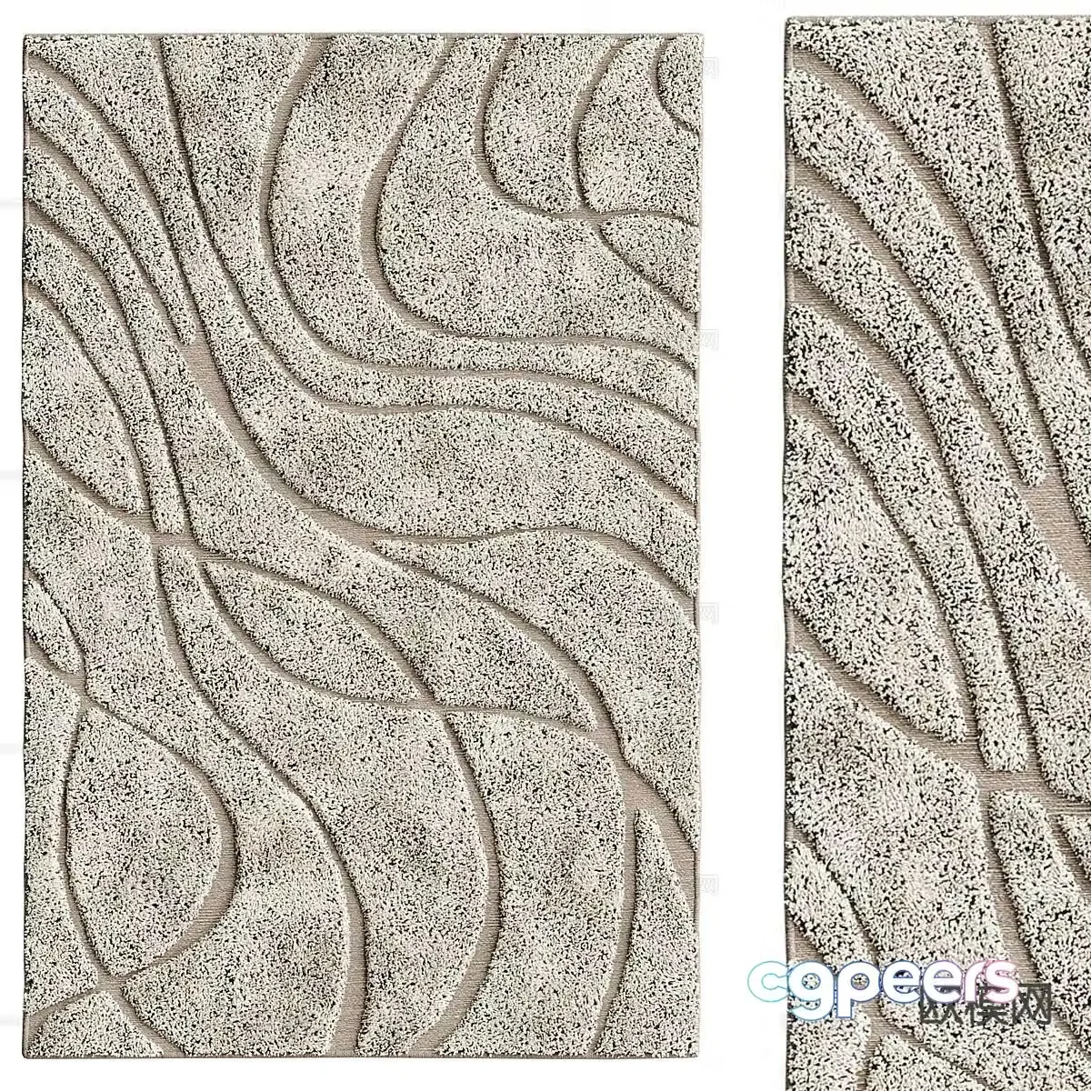 Wabi-sabi carpet square rug 3d model