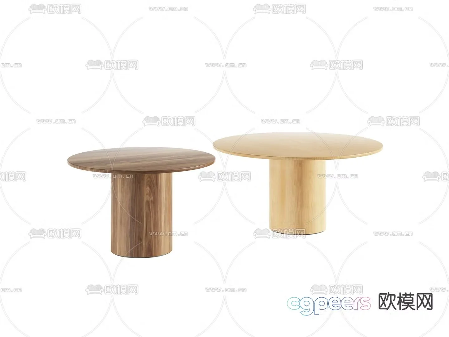 Round dining table dining table 3d model