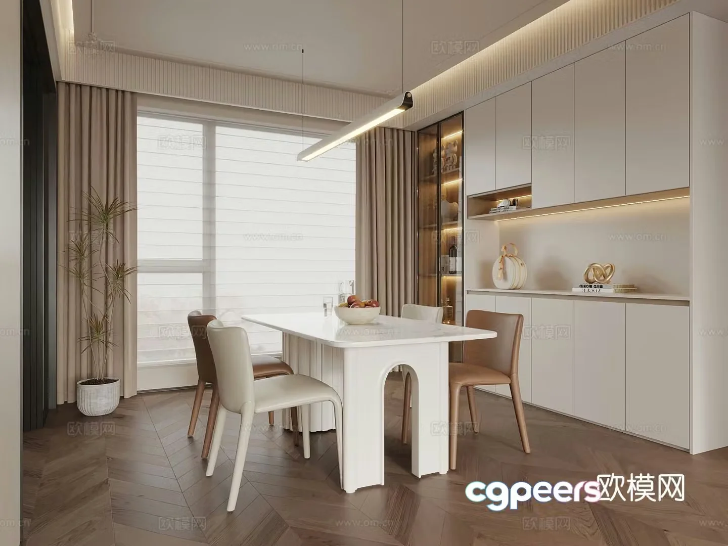Modern restaurant 3d model