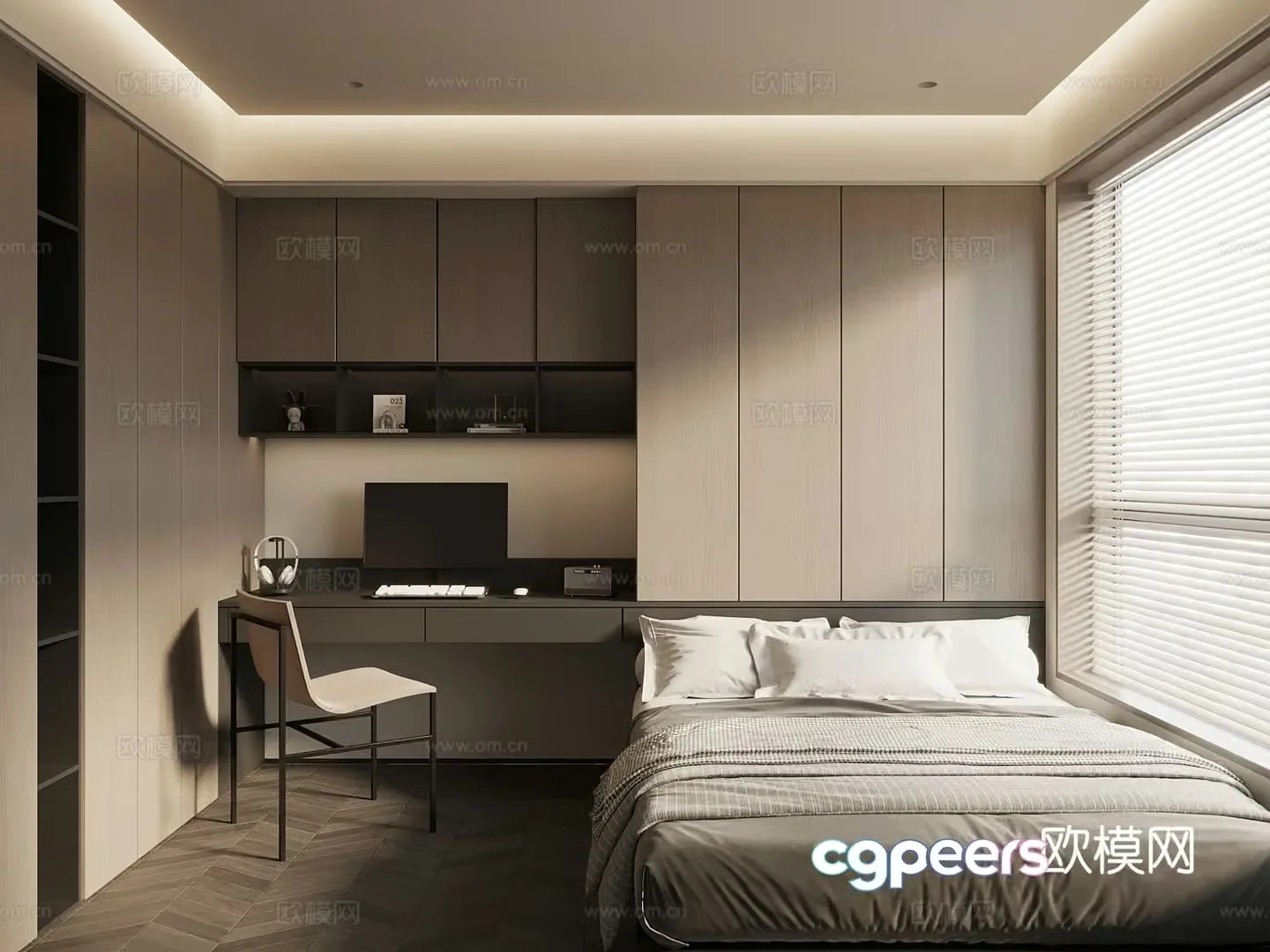 Italian tatami bedroom 3d model
