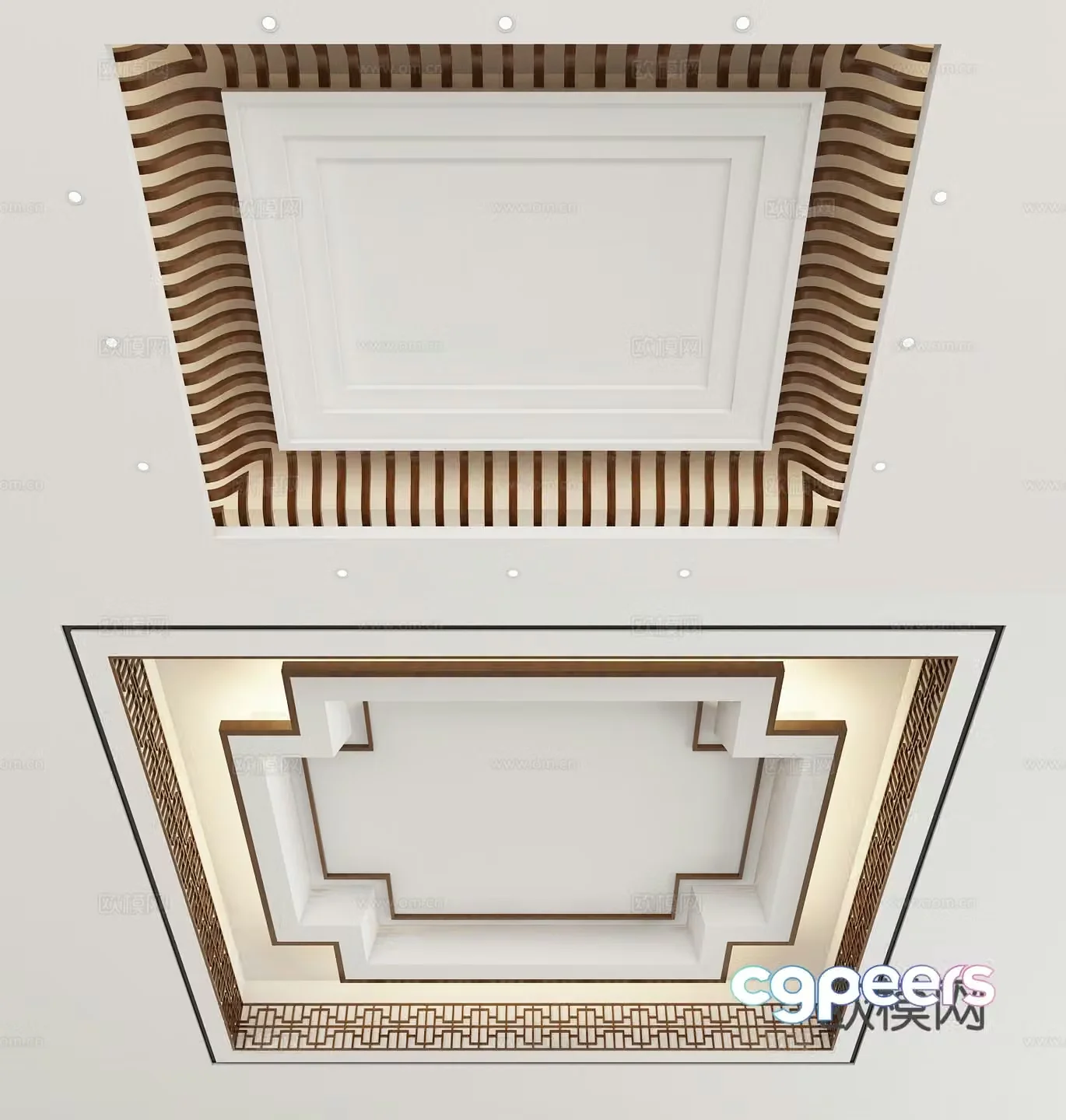 New Chinese style ceiling 3D model