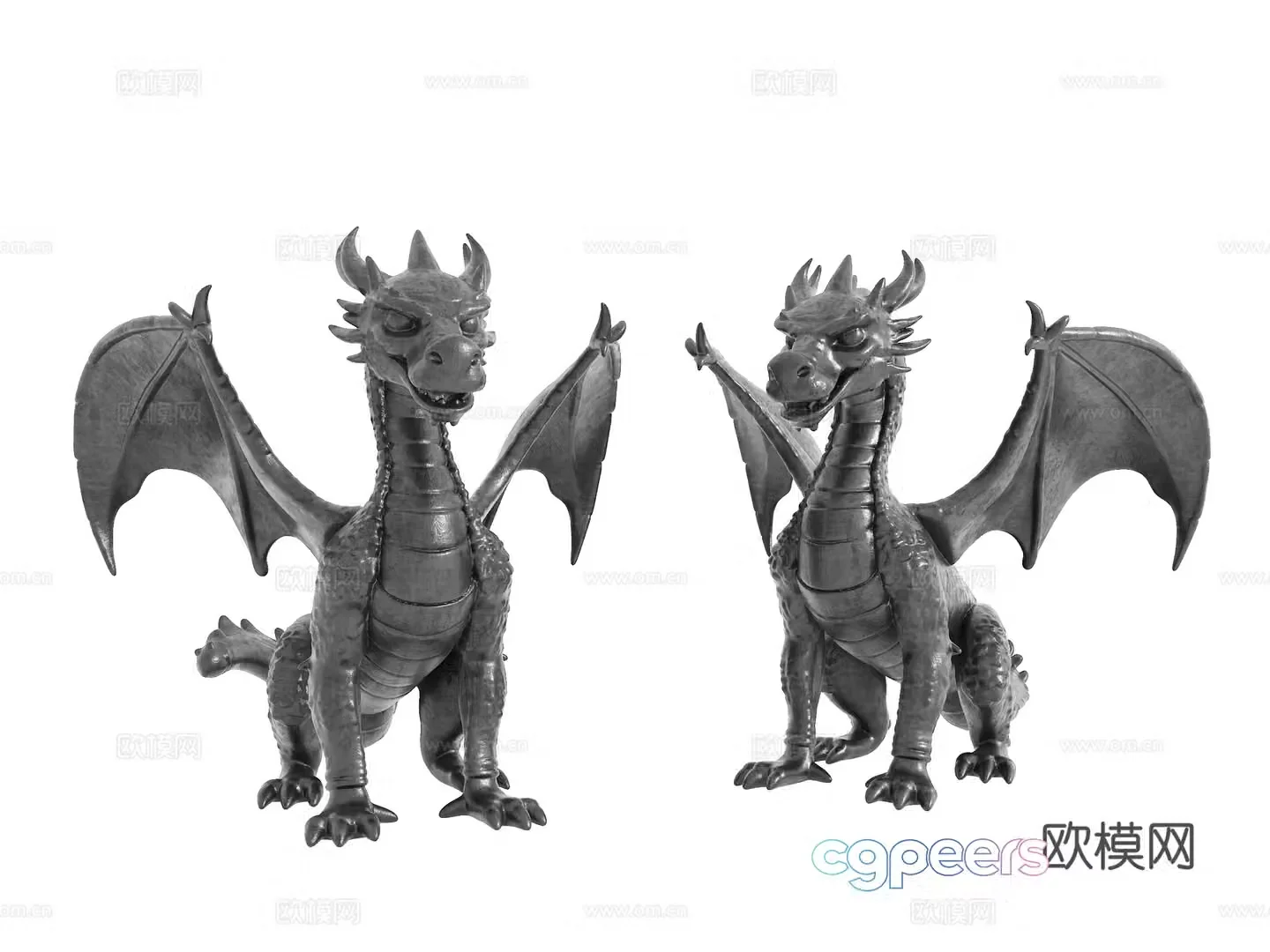 Modern sculpture ornaments Dragon dragon sculpture stone sculpture 3d model