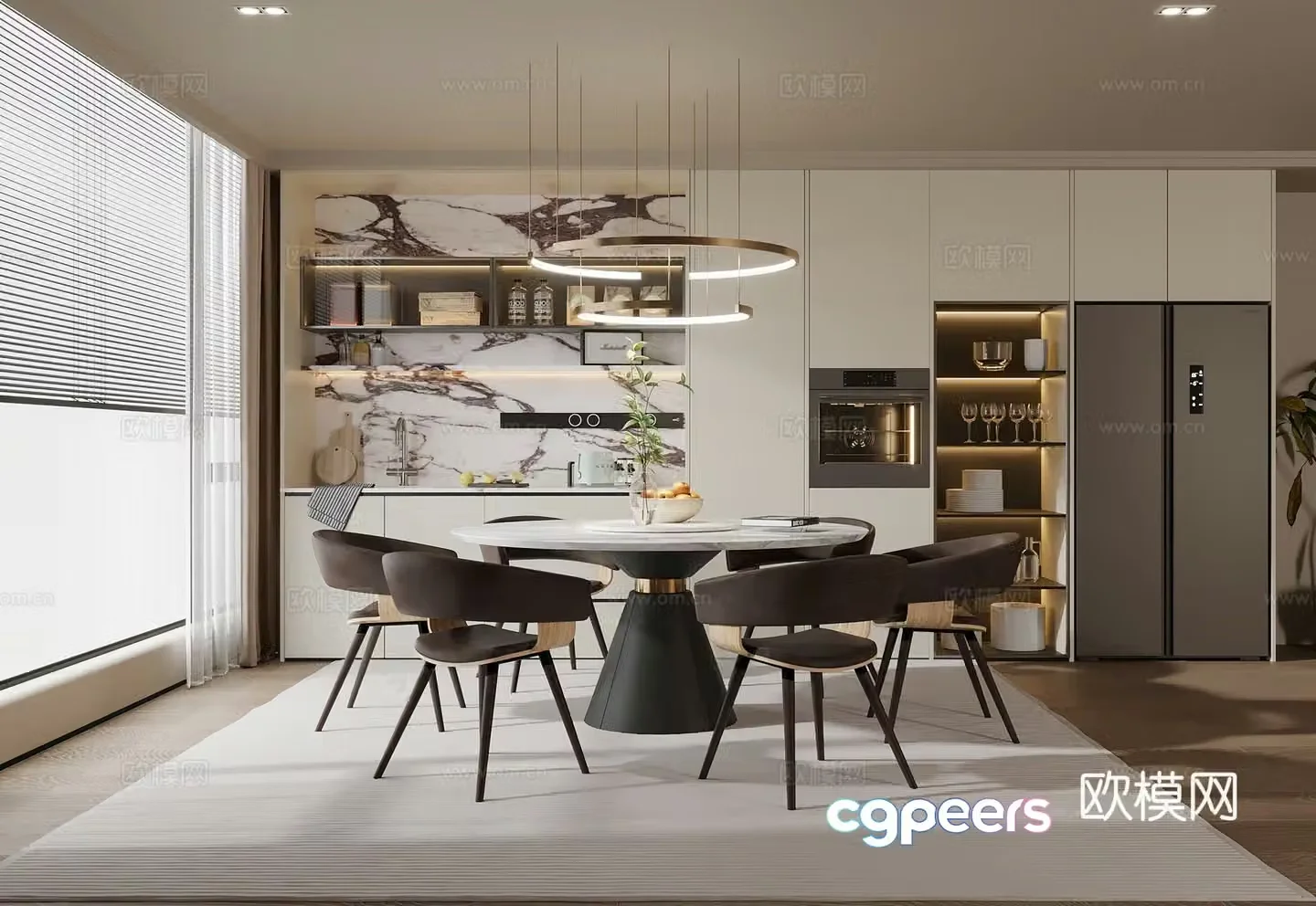 Modern restaurant 3d model
