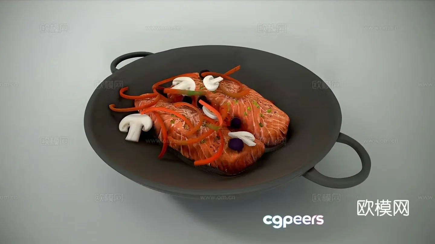 salmon vanilla 3d model