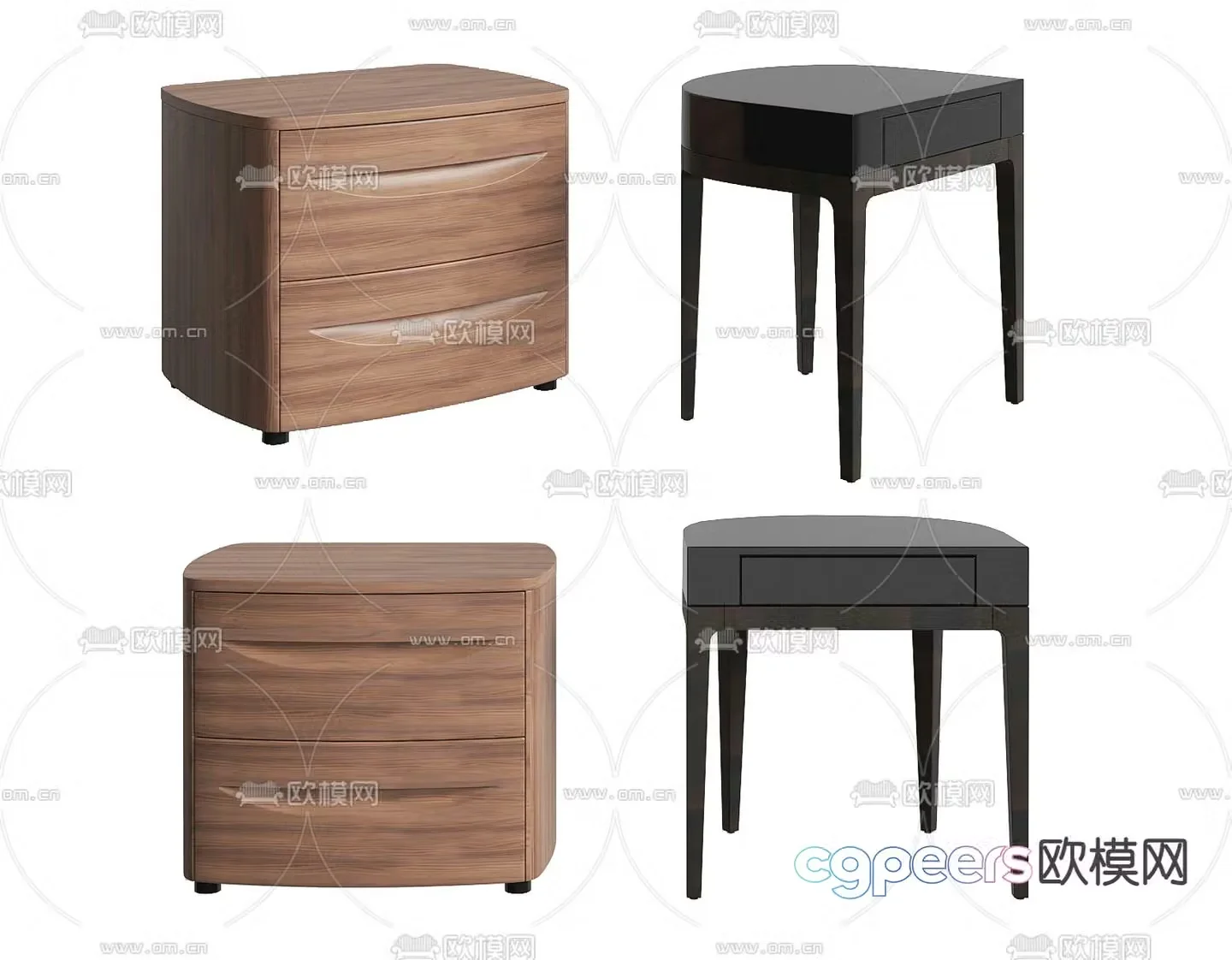 Simple bedside table 3d model