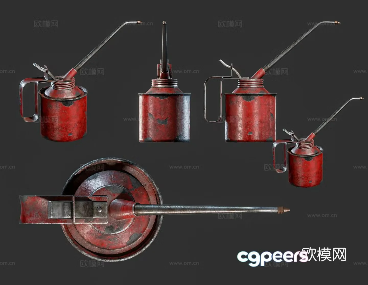 Retro oil pot gasoline pot small oil tank pot motorcycle oil tank oil tank 3d model