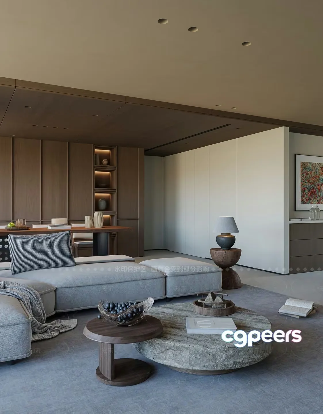 Modern Living Room 3D Model – 11575 – VRAY Render