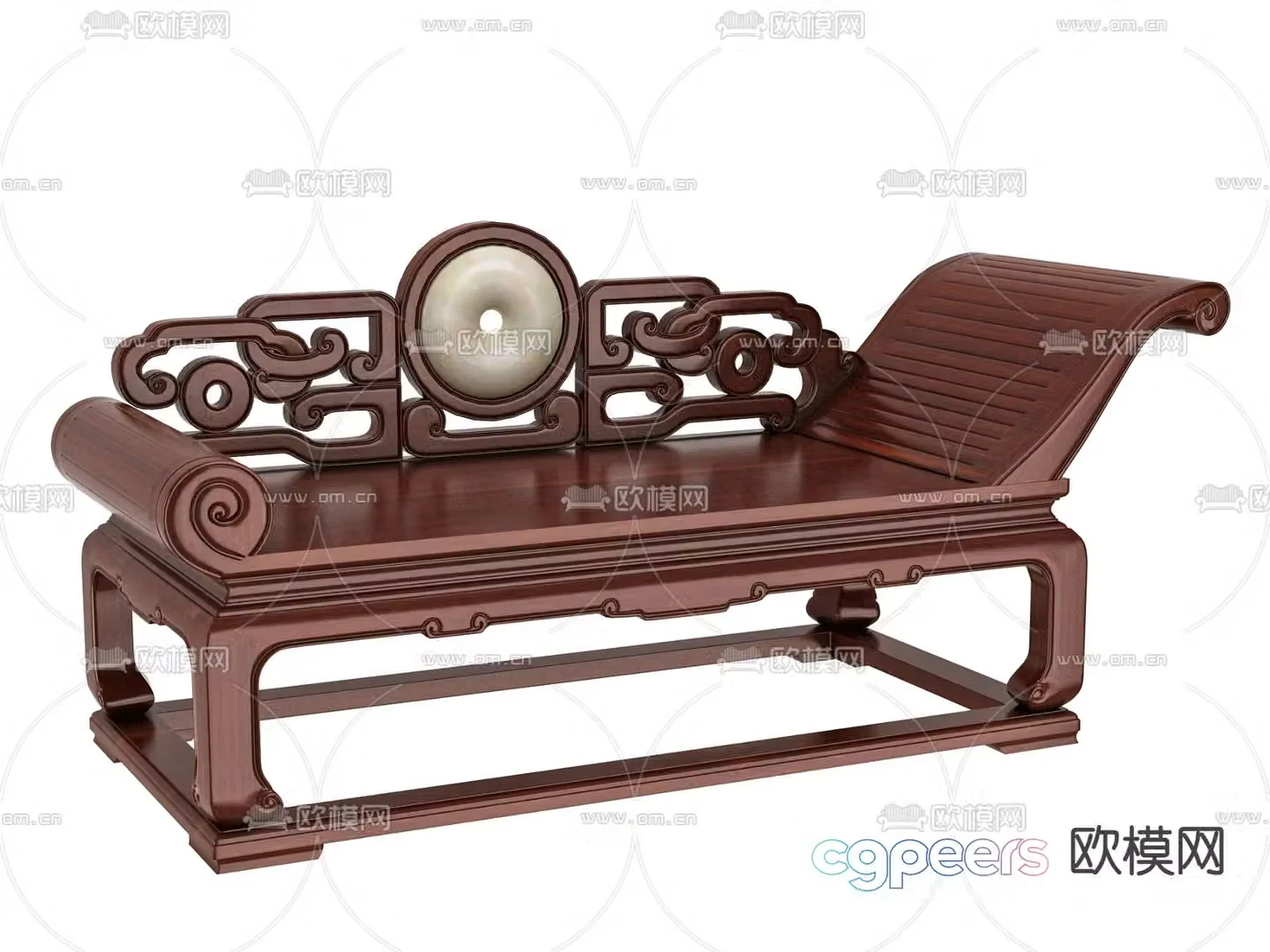 New Chinese style imperial concubine couch beauty 3D model