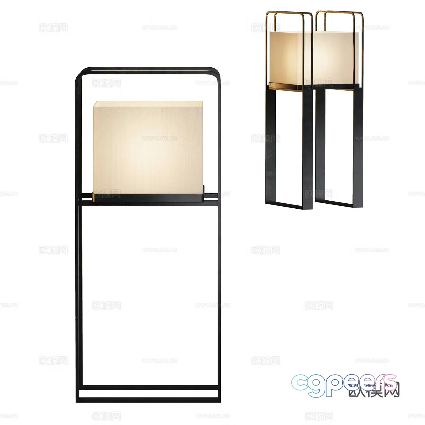Simple floor lamp 3d model