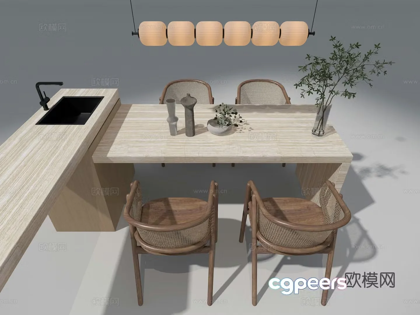3D model of table guide dining table