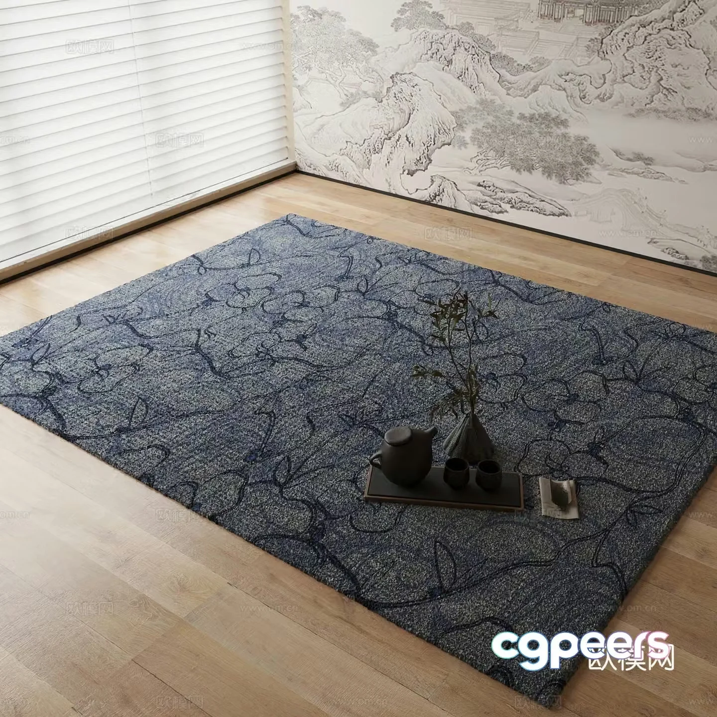 New Chinese carpet 3D model