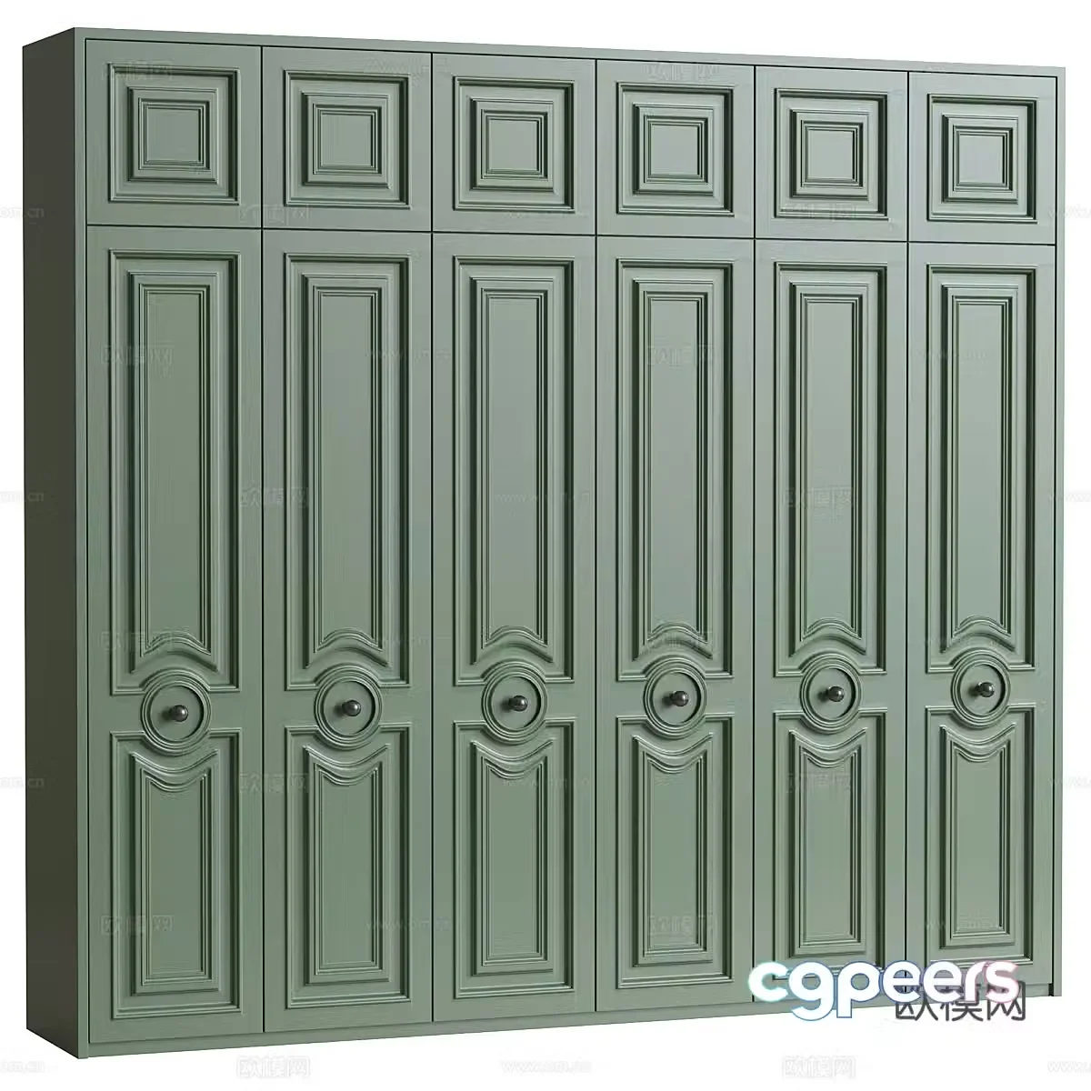 New Chinese style light luxury WOODGATE wardrobe 3d model