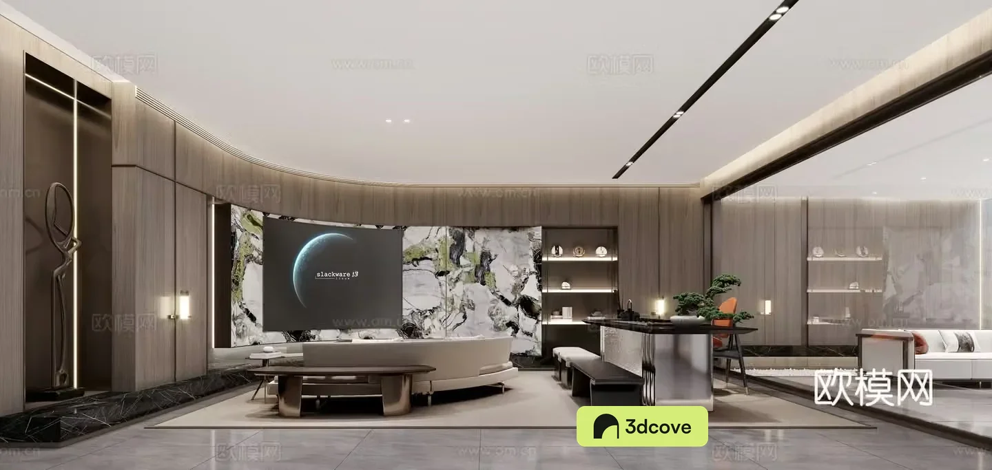 New Chinese style living room tea room chess and card room