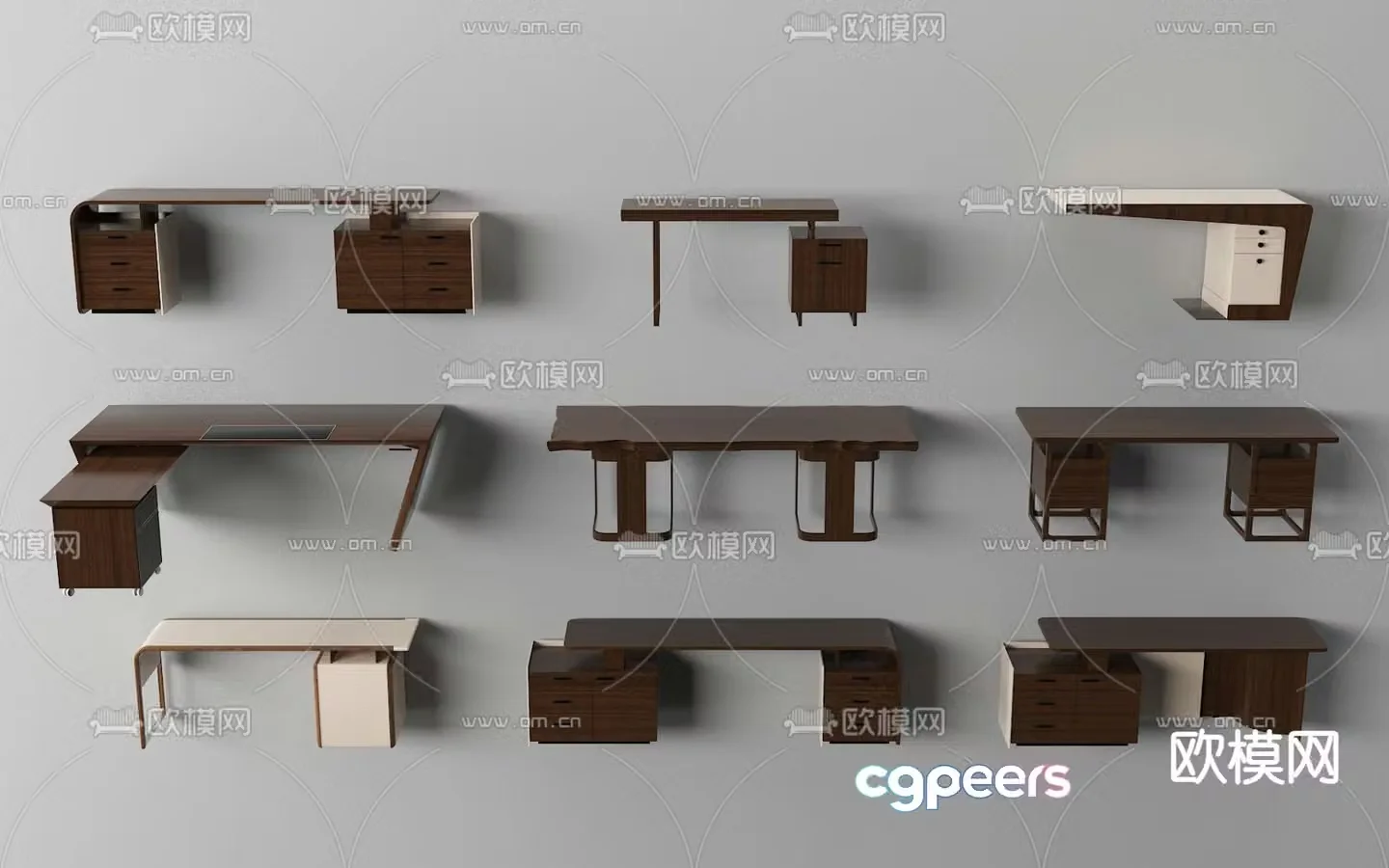 Modern children’s desk 3d model