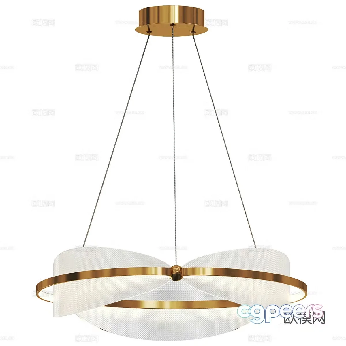 Modern light luxury decorative chandeliers 3d model