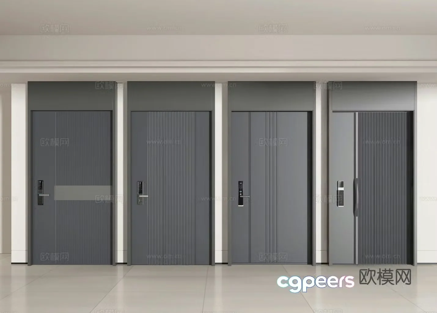 3D model of entry door