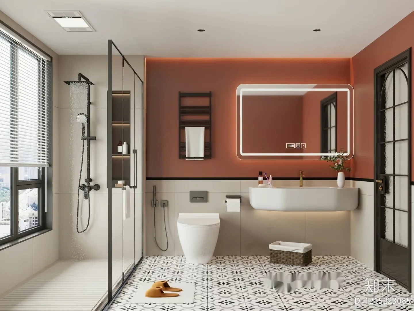 A Modern Bathroom 3D Model – 13883 – VRAY Render