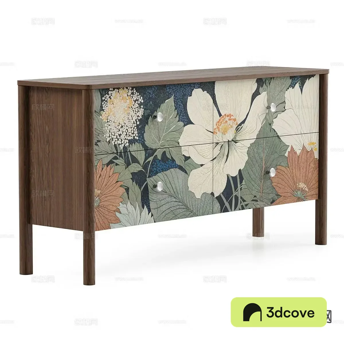 Nordic side cabinet entrance cabinet 3D model