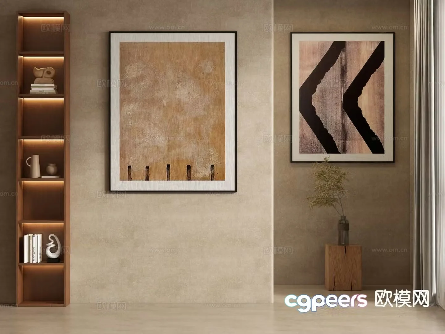 Medieval style decorative painting 3D model