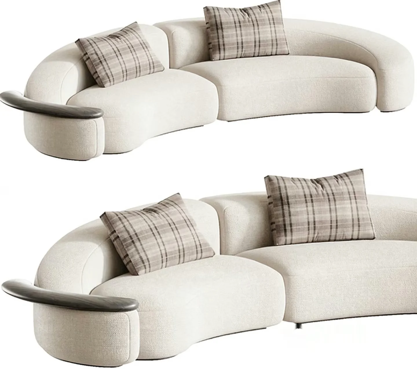 Modern Cream-Colored Couch 3D Model – 21165 – VRAY Render