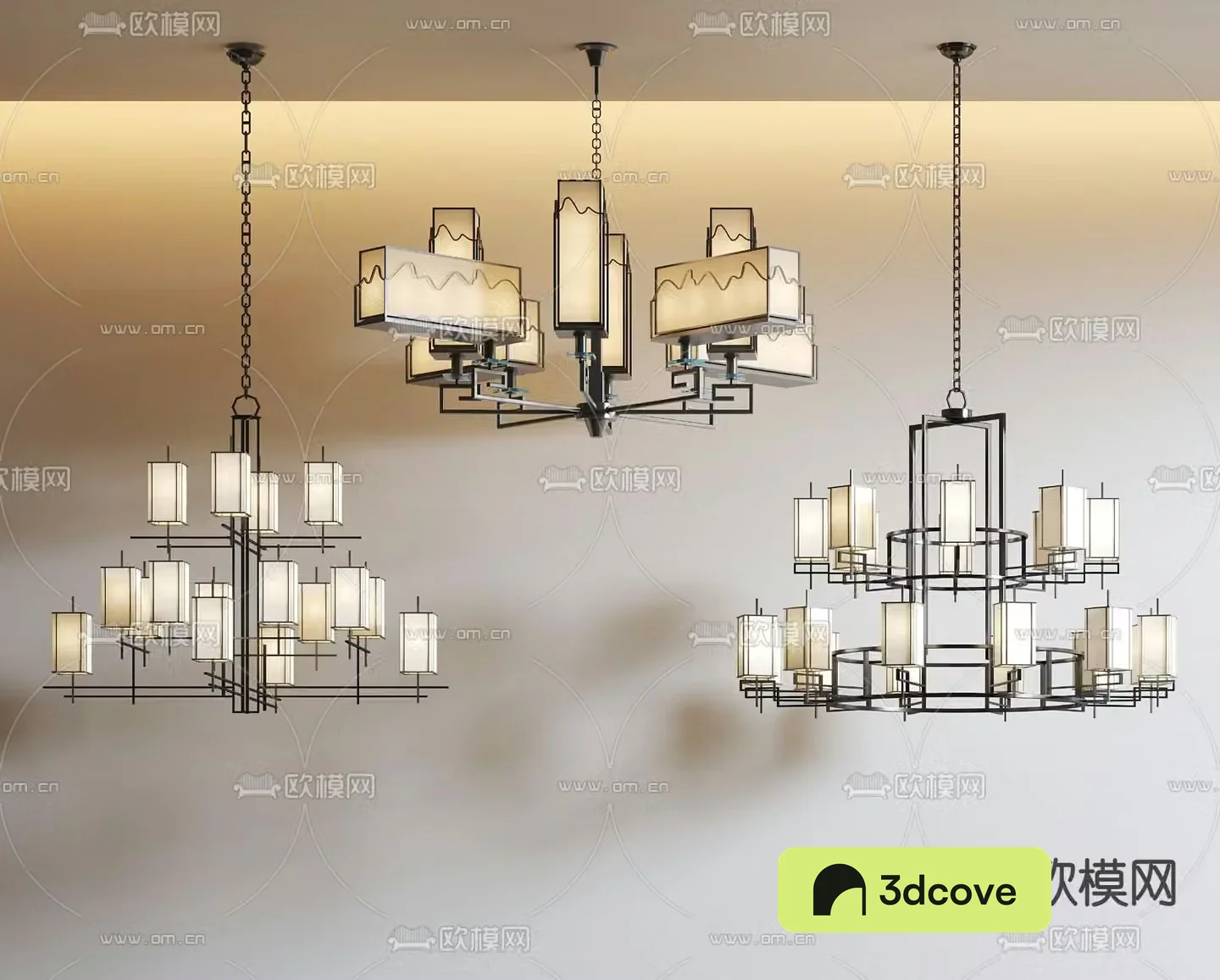New Chinese style metal chandelier