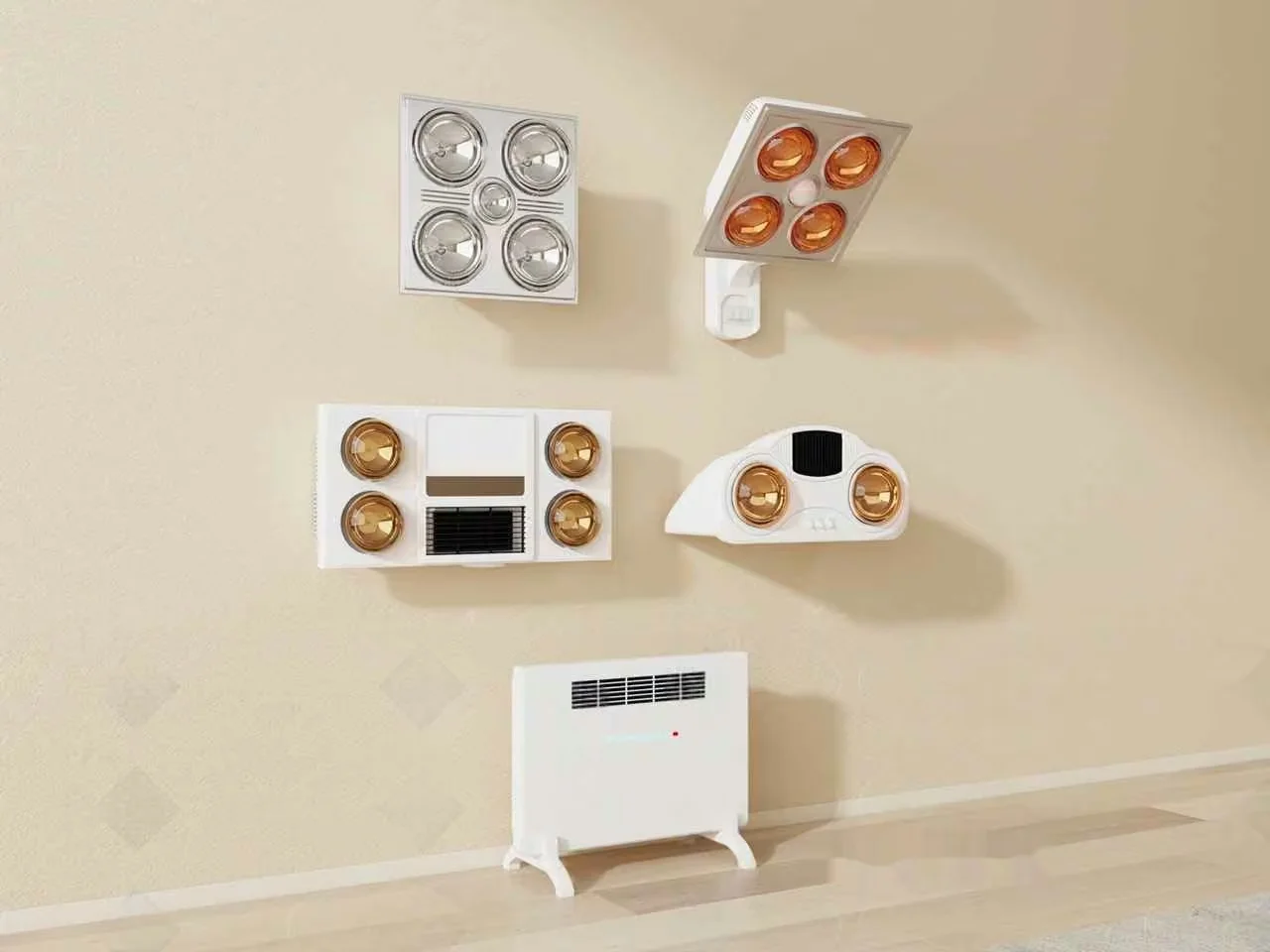 A Collection Of White Wall Heaters 3D Model – 5192 – VRAY Render
