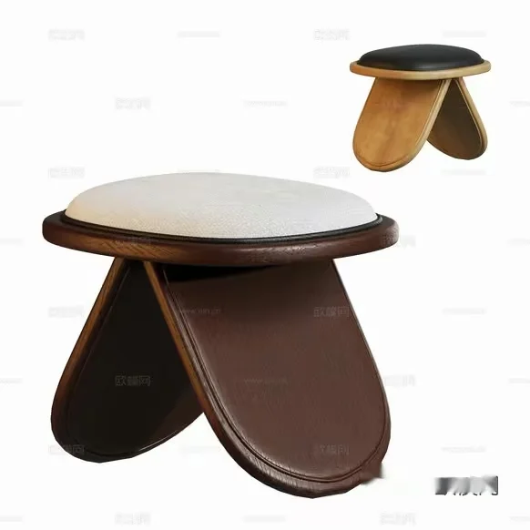 Small Wooden Stool 3D Model – 6975 – CORONA Render
