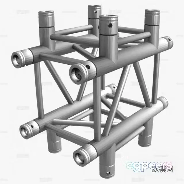 Steel column scaffolding shelf 3d model