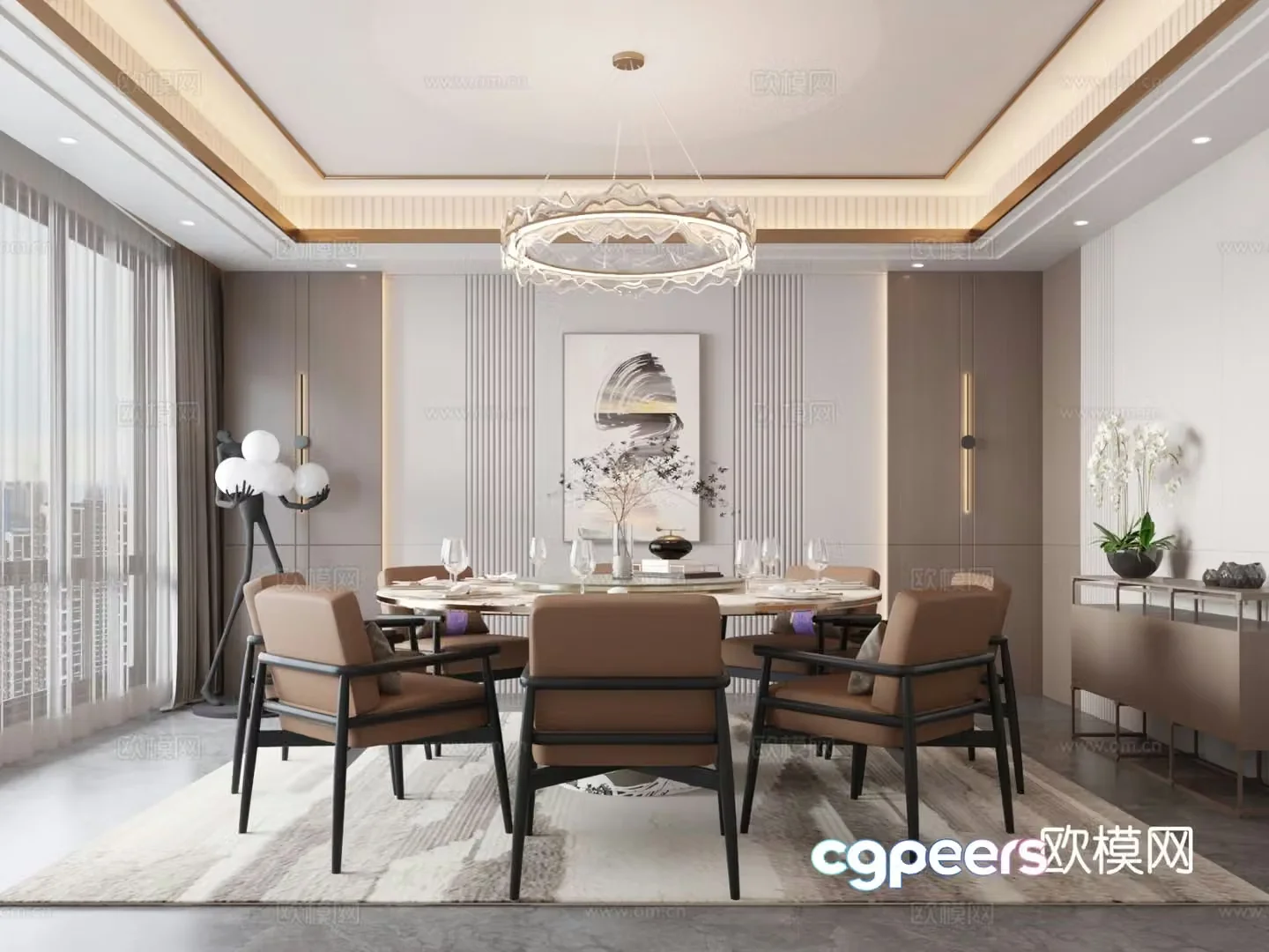 New Chinese restaurant 3d model