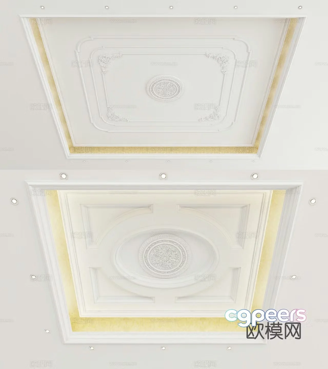 European style ceiling 3D model