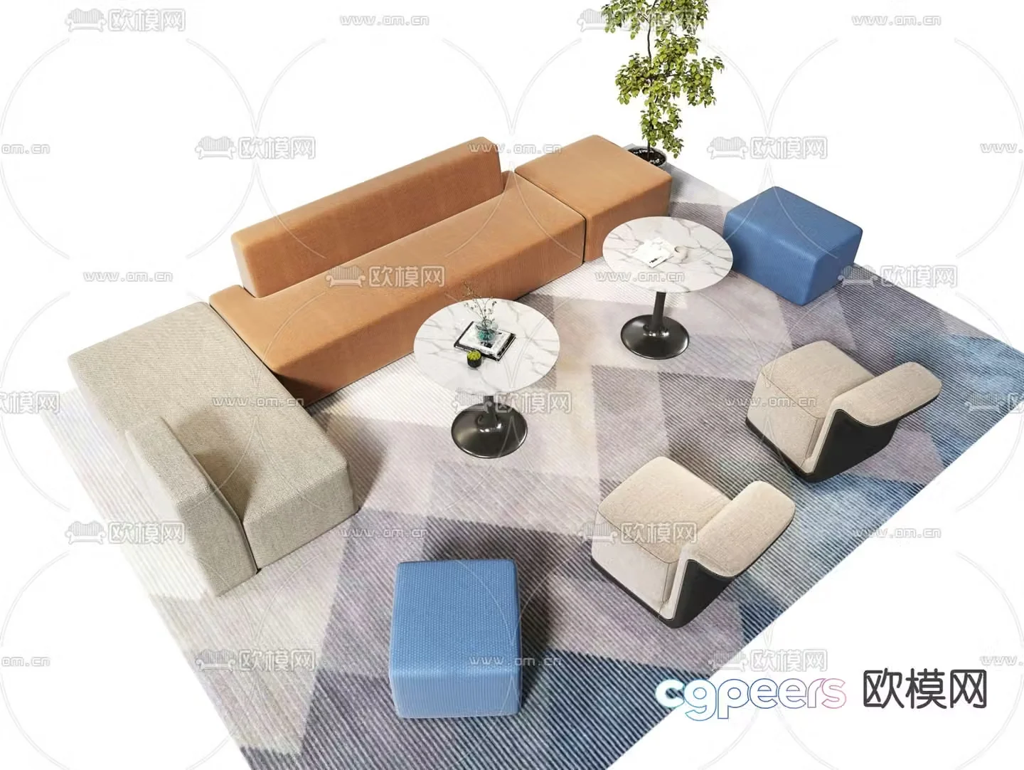 Office sofa 3d model