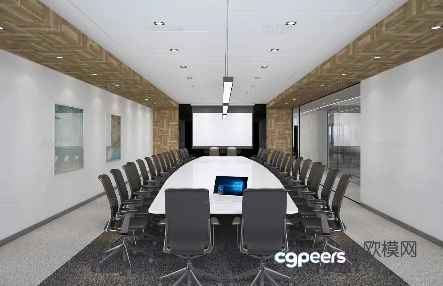 Modern conference room 3d model