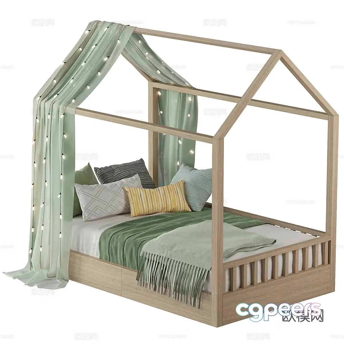 Modern children’s bed 3d model
