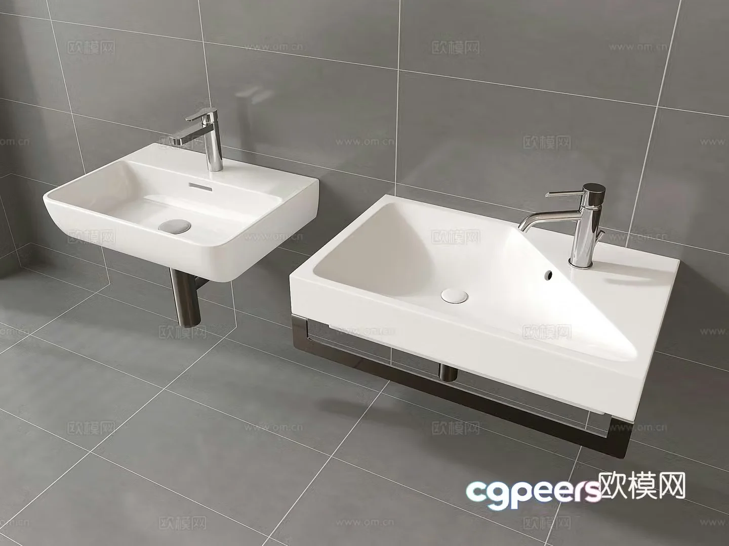 Modern ceramic wash basin wall mounted wash basin wash basin wash basin 3d model