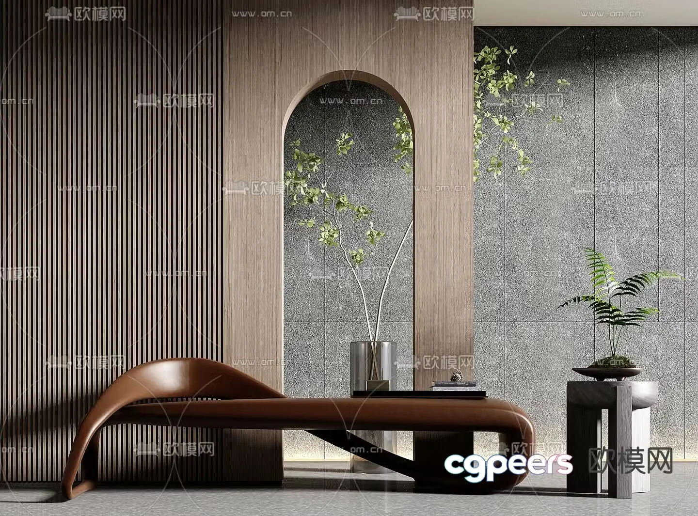 Special shaped stool bench bench 3d model