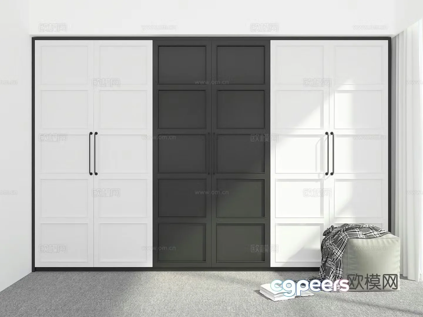 modern wardrobe wardrobe 3d model