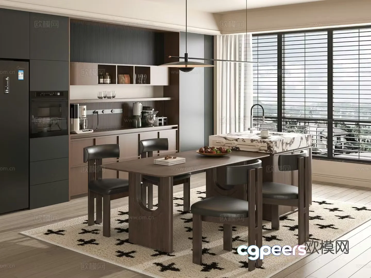 Modern restaurant 3d model
