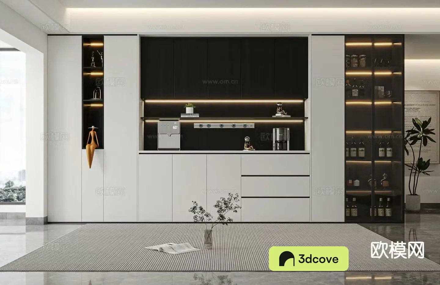 Modern wine cabinet sideboard