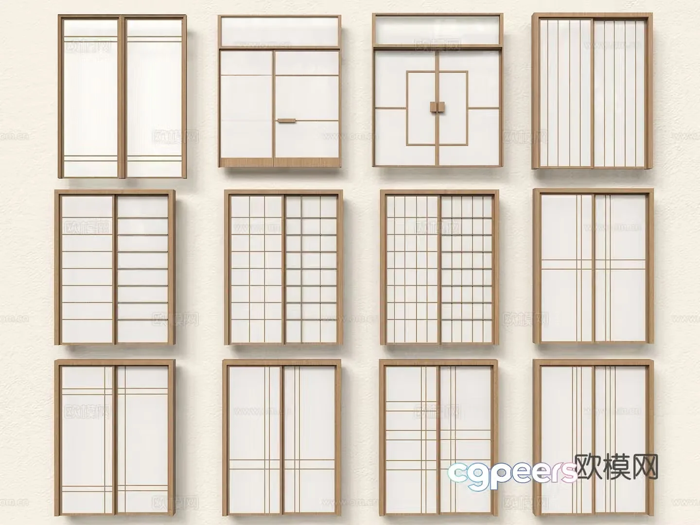 Glass door Modern glass partition Company partition Office partition Office glass door 3d model
