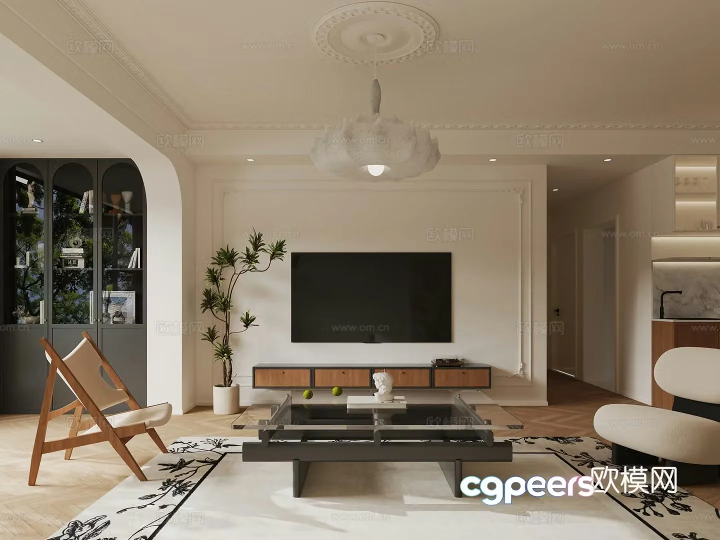 French medieval living room 3d model