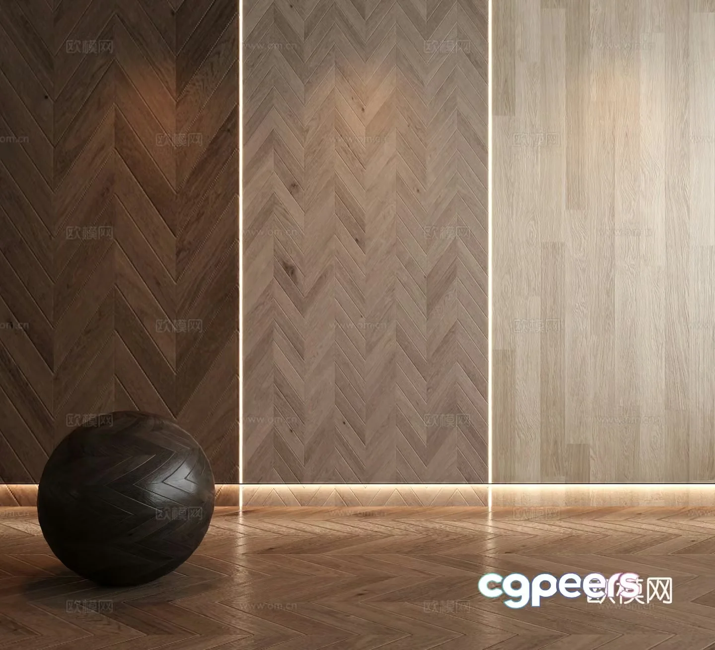 Modern wood flooring 3d model