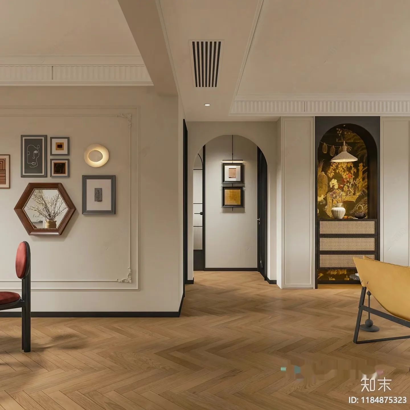 Modern Living Room 3D Model – 10392 – VRAY Render